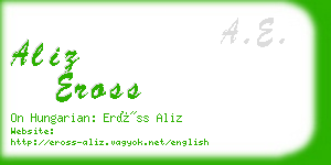 aliz eross business card